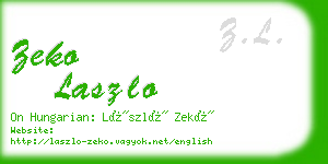 zeko laszlo business card